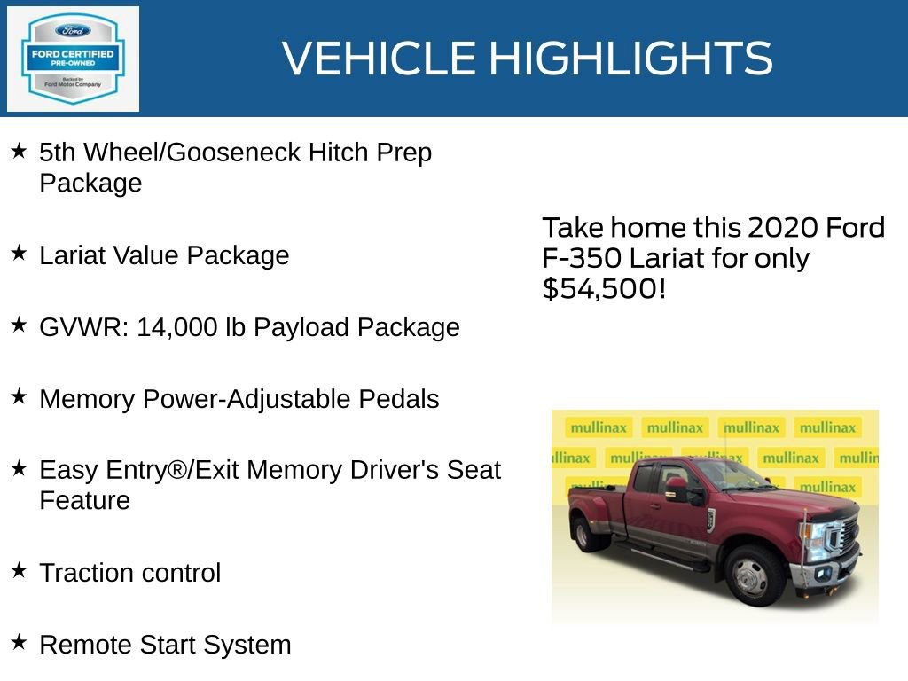 Certified 2020 Ford F350 Lariat w/ Lariat Value Package image 37