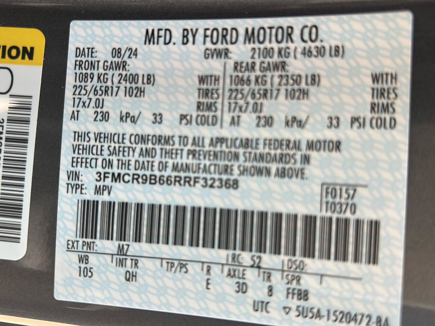 Certified 2024 Ford Bronco Sport Big Bend w/ Convenience Package AWD/4WD image 33