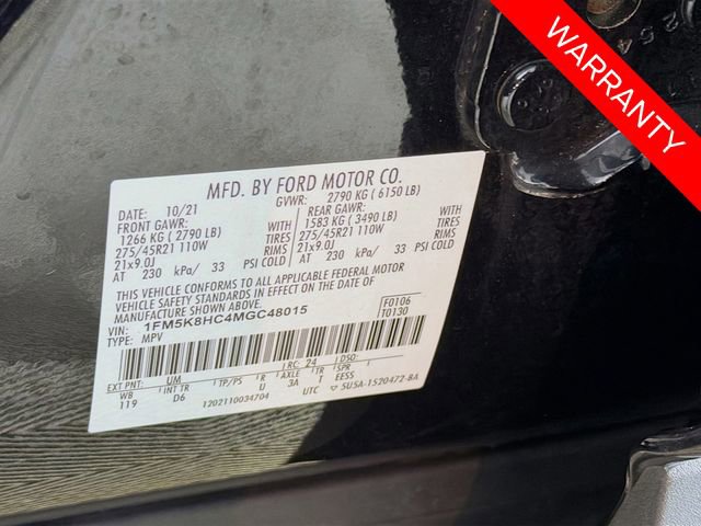 Certified 2021 Ford Explorer Platinum w/ Equipment Group 601A AWD/4WD image 36