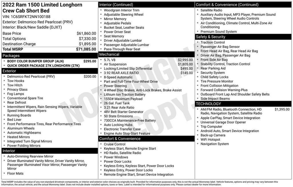 Used 2022 RAM 1500 Limited w/ Body Color Bumper Group image 5