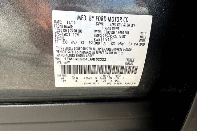 Certified 2020 Ford Explorer ST w/ ST High-Performance Pack image 31