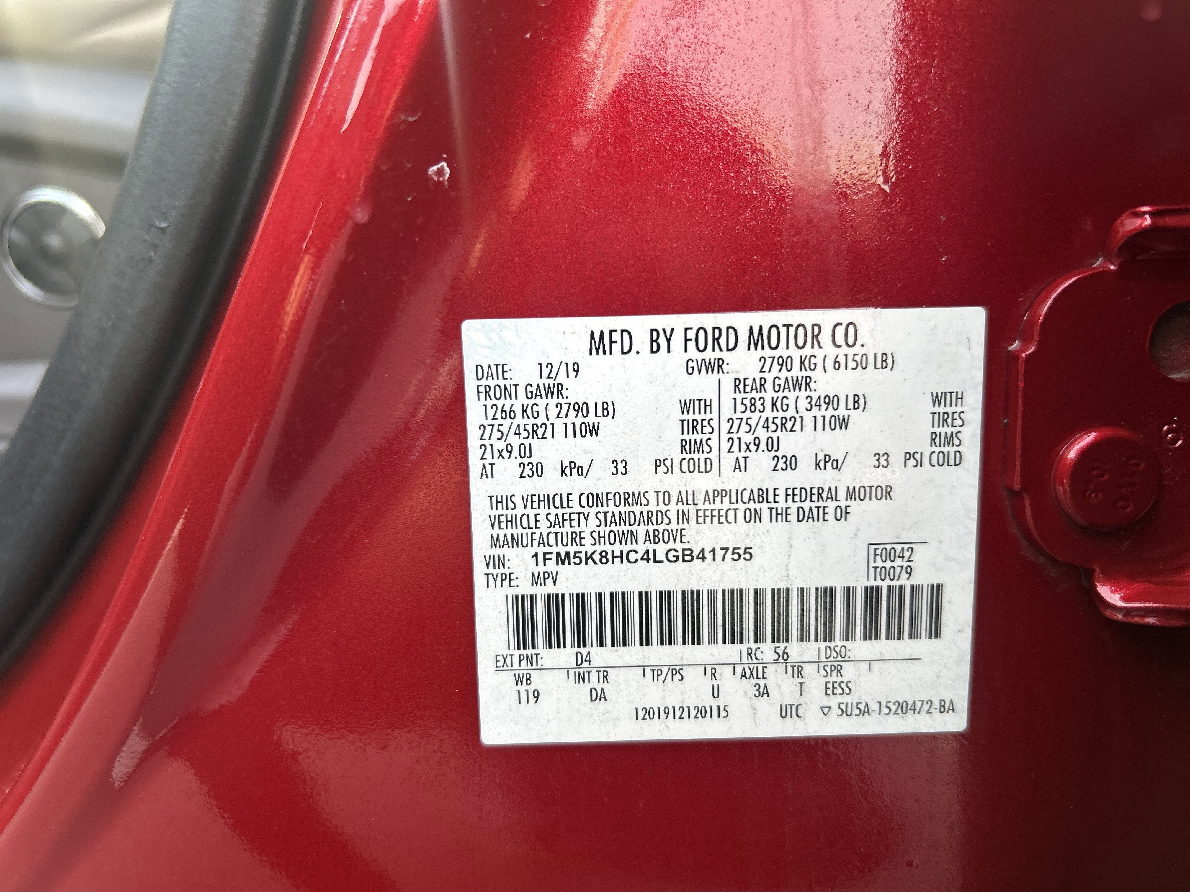 Certified 2020 Ford Explorer Platinum w/ Premium Technology Package image 33