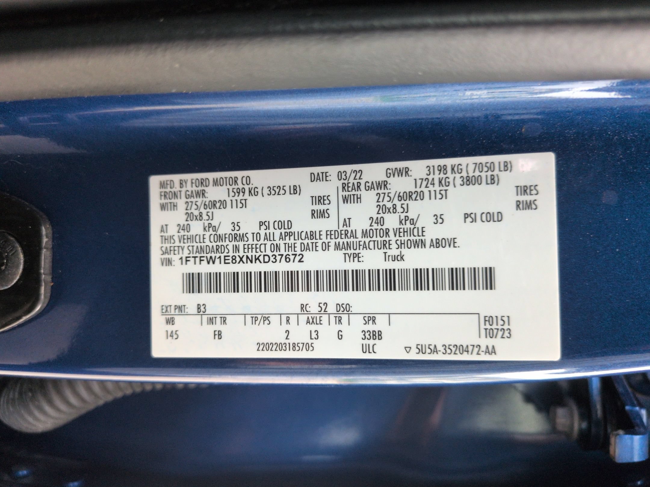 Certified 2022 Ford F150 XLT w/ Equipment Group 302A High AWD/4WD image 38
