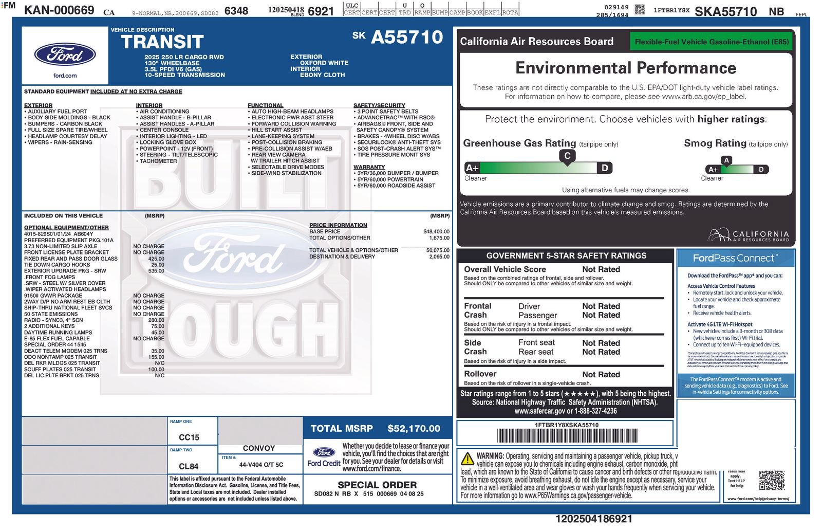 Certified 2025 Ford Transit 250 Low Roof w/ Exterior Upgrade Package RWD image 5