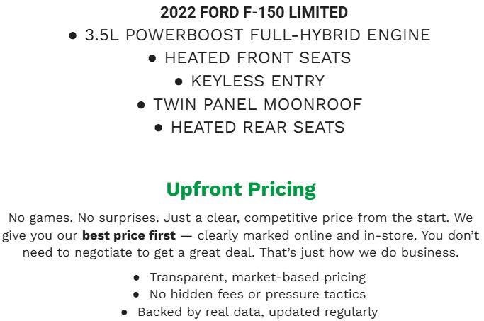 Certified 2022 Ford F150 Limited AWD/4WD image 2