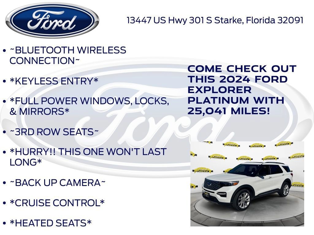 Certified 2024 Ford Explorer Platinum w/ Technology Package image 13