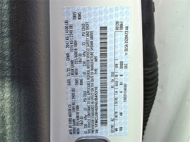 Certified 2022 Ford Escape SEL image 27