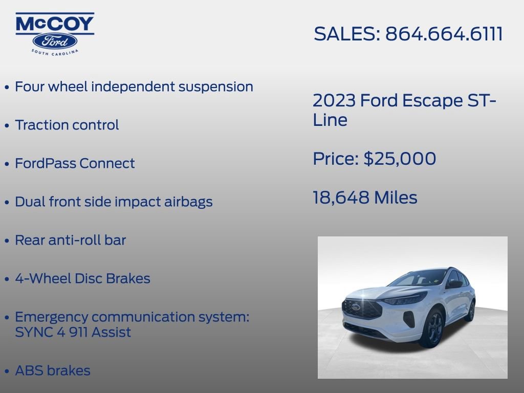 Certified 2023 Ford Escape ST-Line w/ Tech Pack #1 image 24