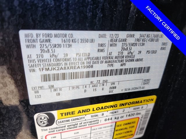 Certified 2024 Ford Expedition Max Limited AWD/4WD image 21