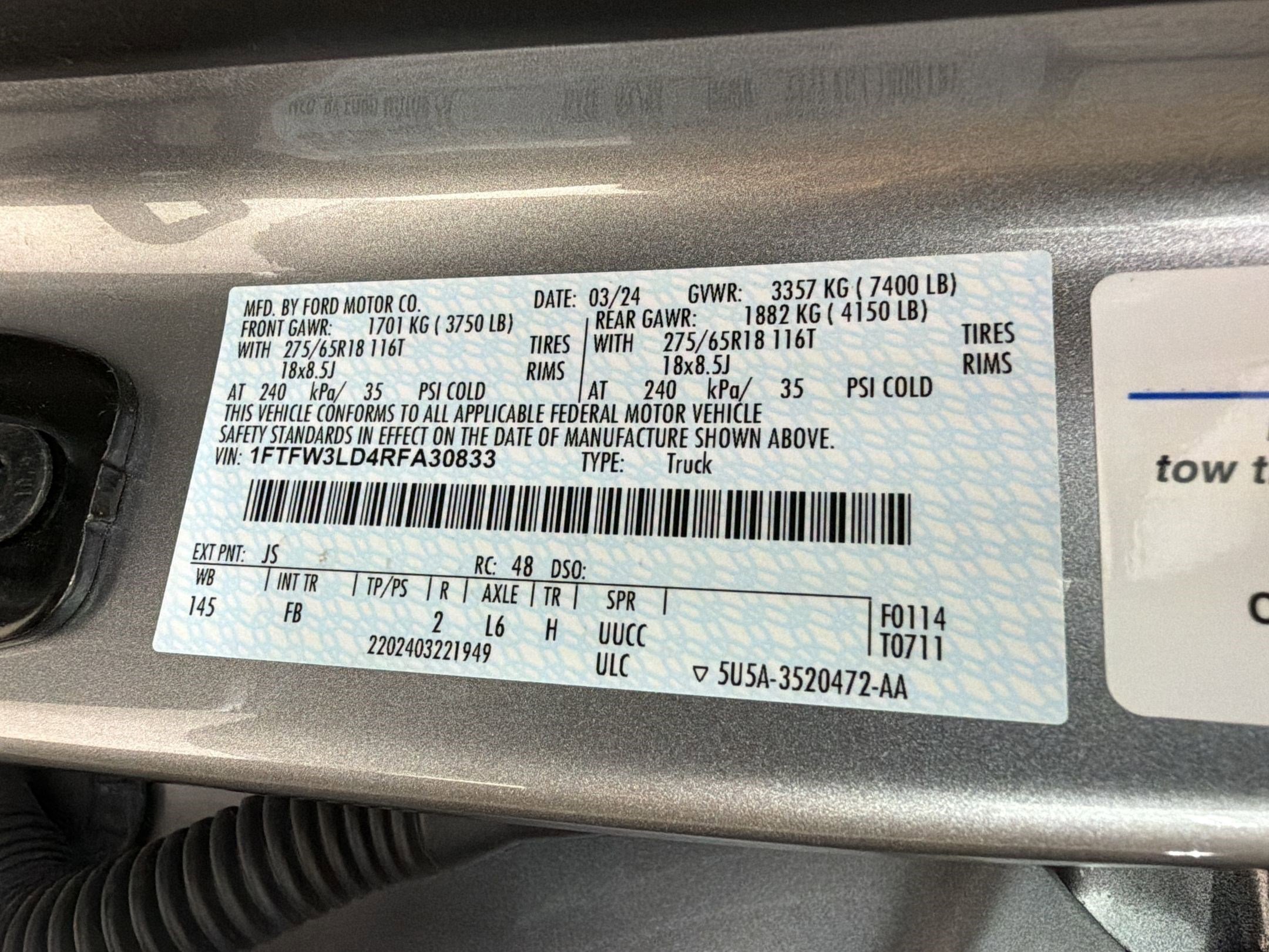 Certified 2024 Ford F150 XLT w/ Equipment Group 302A MID AWD/4WD image 18