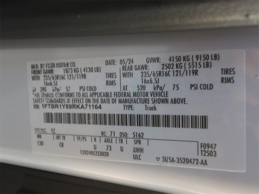 Certified 2024 Ford Transit 250 Low Roof w/ Exterior Upgrade Package image 23