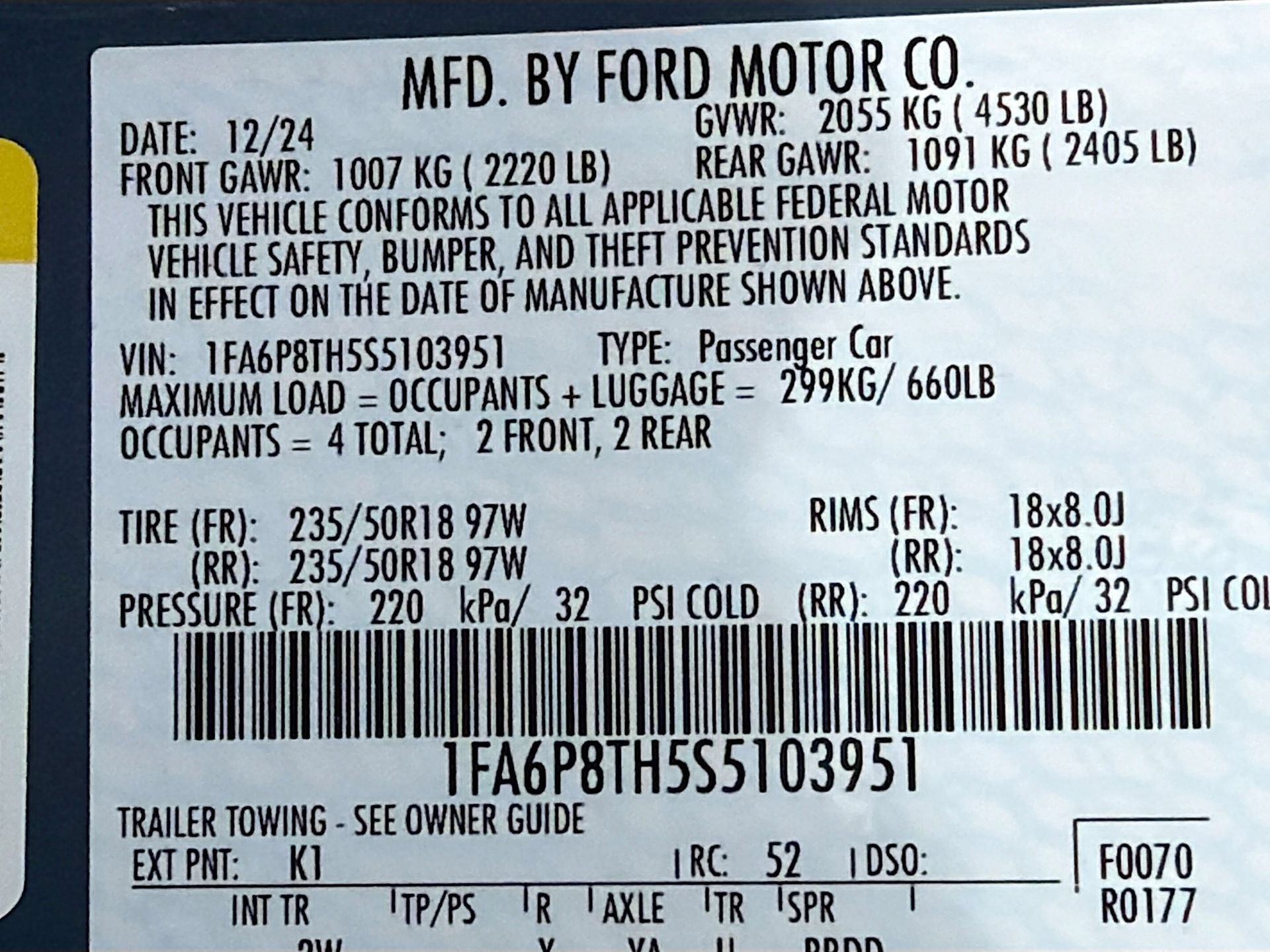 Certified 2025 Ford Mustang Coupe RWD image 30