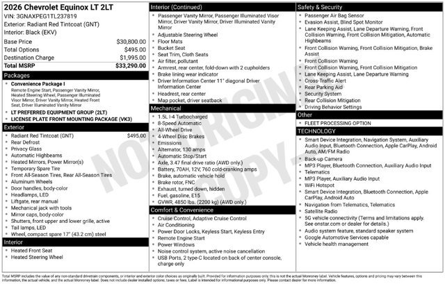 Used 2026 Chevrolet Equinox LT AWD/4WD image 25