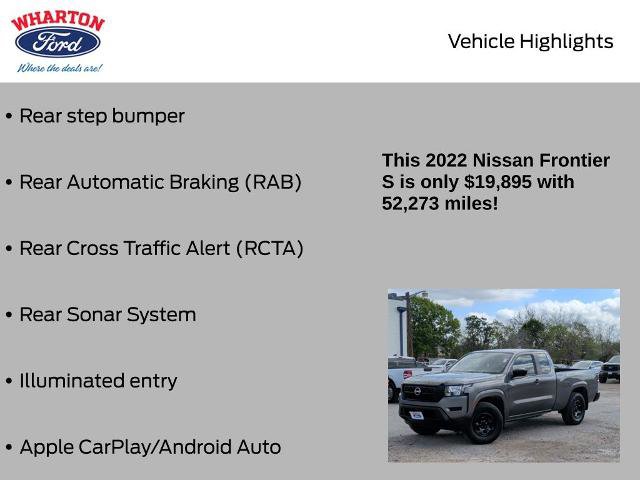 Used 2022 Nissan Frontier S w/ Technology Package RWD image 16