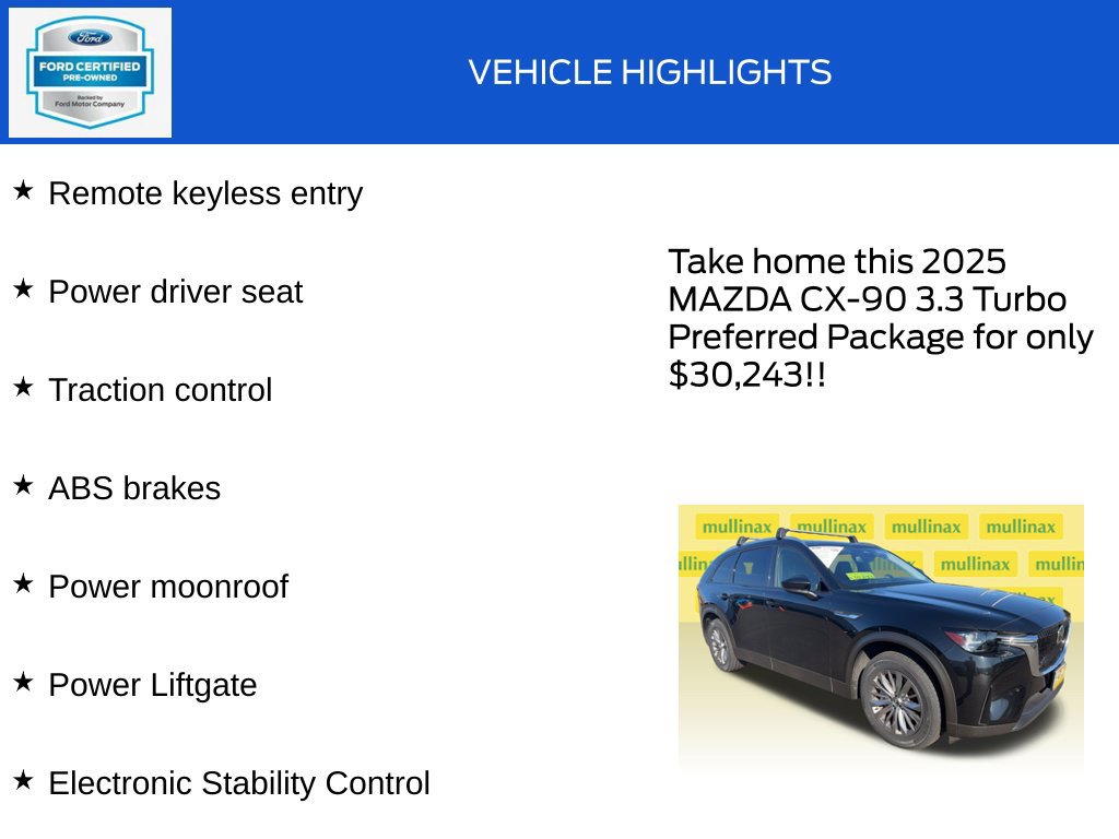 Used 2025 MAZDA CX-90 3.3 Turbo w/ Preferred Package AWD/4WD image 18