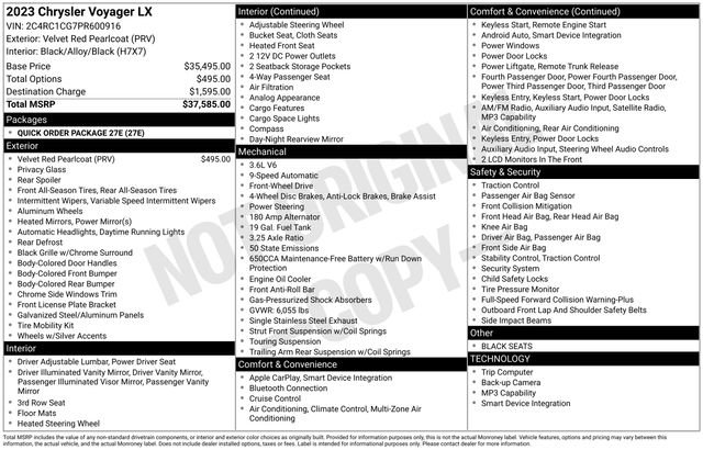 Used 2023 Chrysler Voyager LX FWD image 4