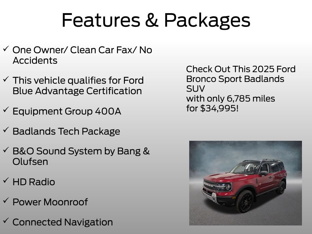 Certified 2025 Ford Bronco Sport Badlands w/ Badlands Tech Package AWD/4WD image 4