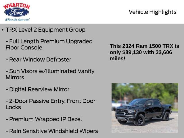 Used 2024 RAM 1500 TRX w/ TRX Level 2 Equipment Group AWD/4WD image 11