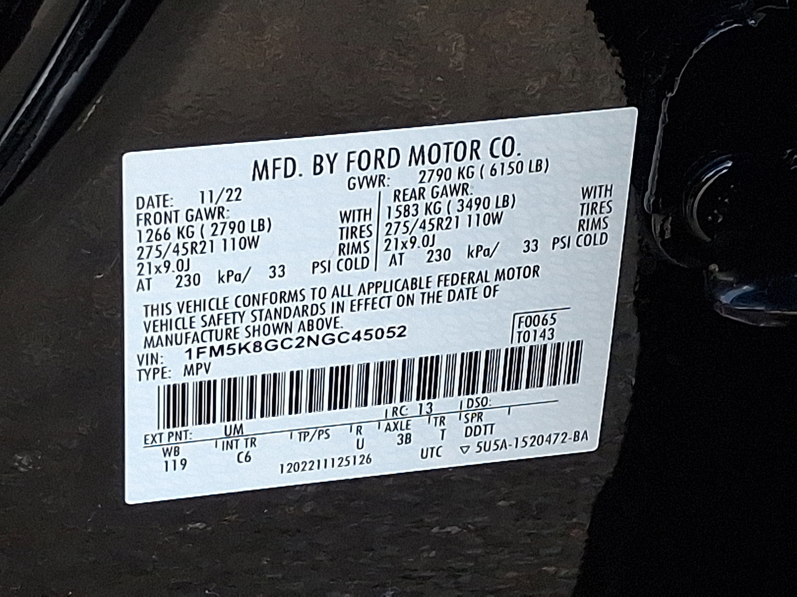 Certified 2022 Ford Explorer ST w/ Equipment Group 401A image 27