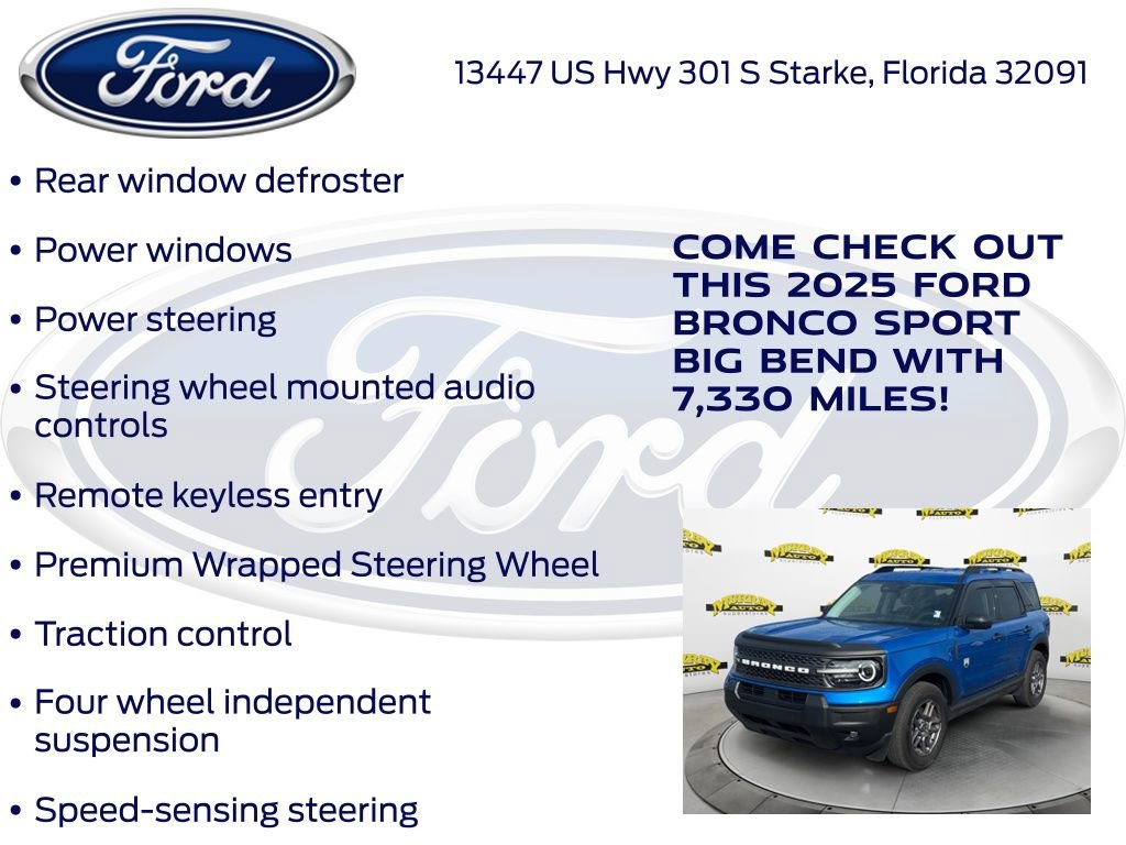 Certified 2025 Ford Bronco Sport Big Bend w/ Convenience Package AWD/4WD image 27