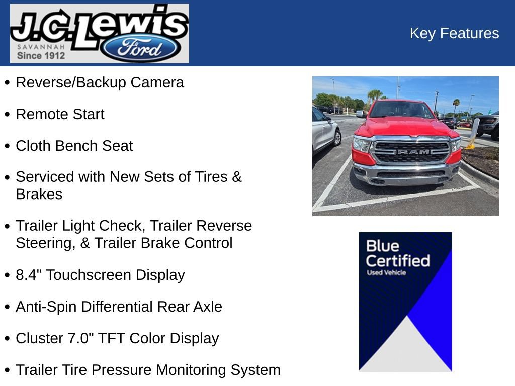 Used 2022 RAM 1500 Big Horn w/ Trailer Tow Group RWD image 7