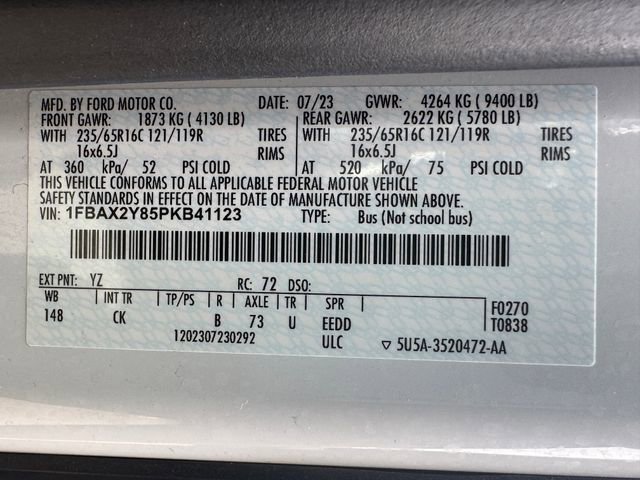 Certified 2023 Ford Transit 350 XL RWD image 26
