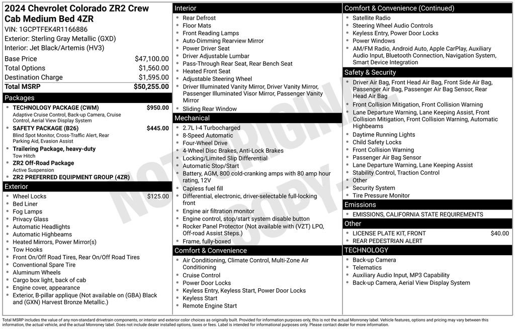 Used 2024 Chevrolet Colorado ZR2 w/ Technology Package image 3