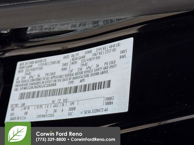 Certified 2019 Ford Escape Titanium AWD/4WD image 33