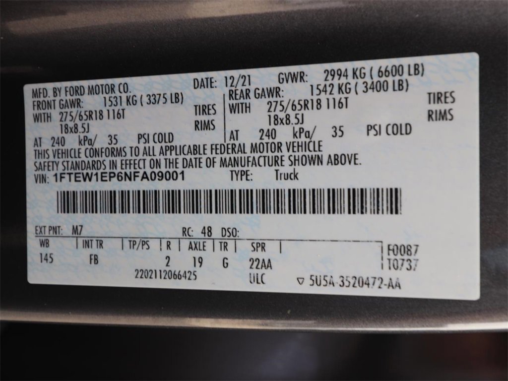 Certified 2022 Ford F150 XLT w/ Equipment Group 302A High image 24