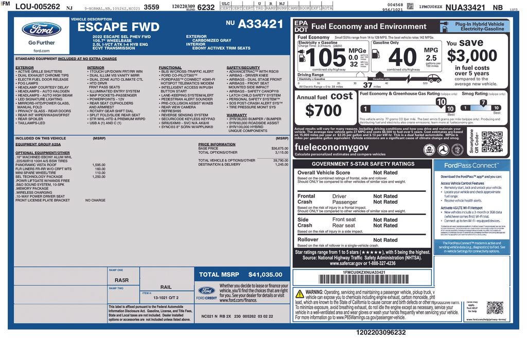 Certified 2022 Ford Escape SEL w/ Technology Package FWD image 5