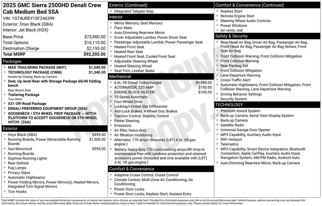 Used 2025 GMC Sierra 2500 Denali w/ Max Trailering Package AWD/4WD image 7