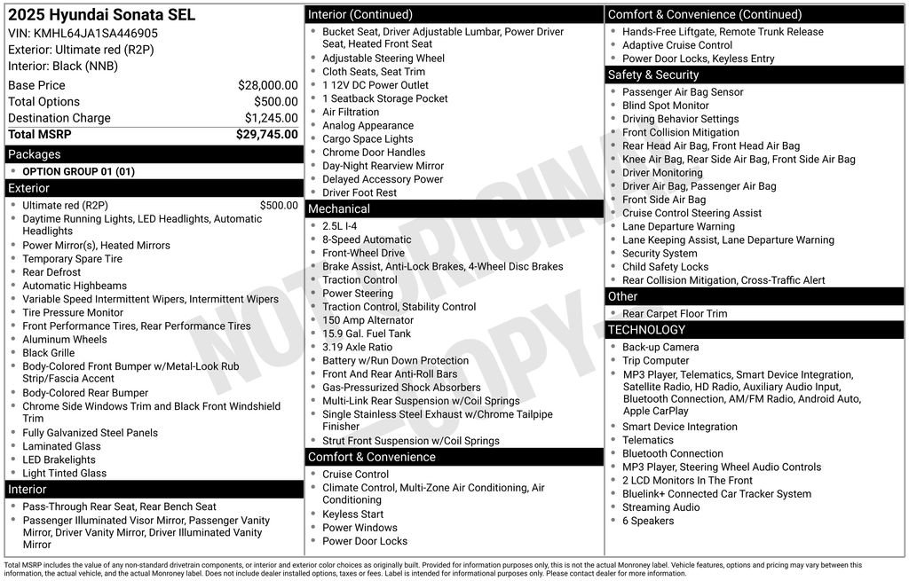 Used 2025 Hyundai Sonata SEL FWD image 5