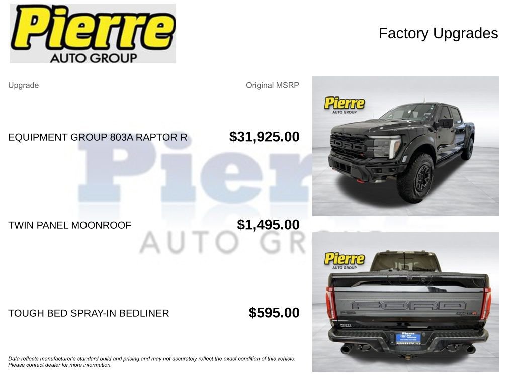 Certified 2024 Ford F150 Raptor w/ Equipment Group 803A Raptor R image 14
