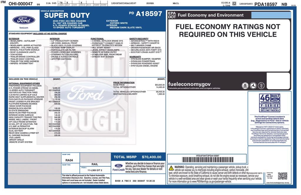 Certified 2023 Ford F550 4x4 Regular Cab Super Duty image 40