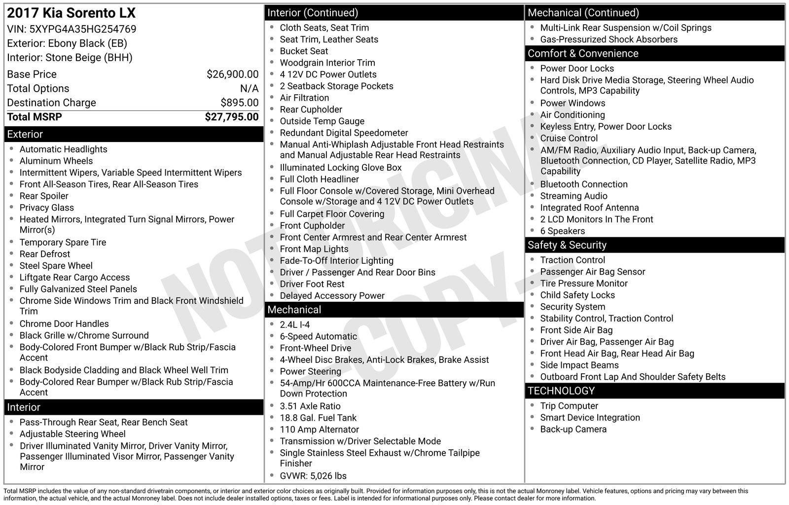 Used 2017 Kia Sorento LX image 14