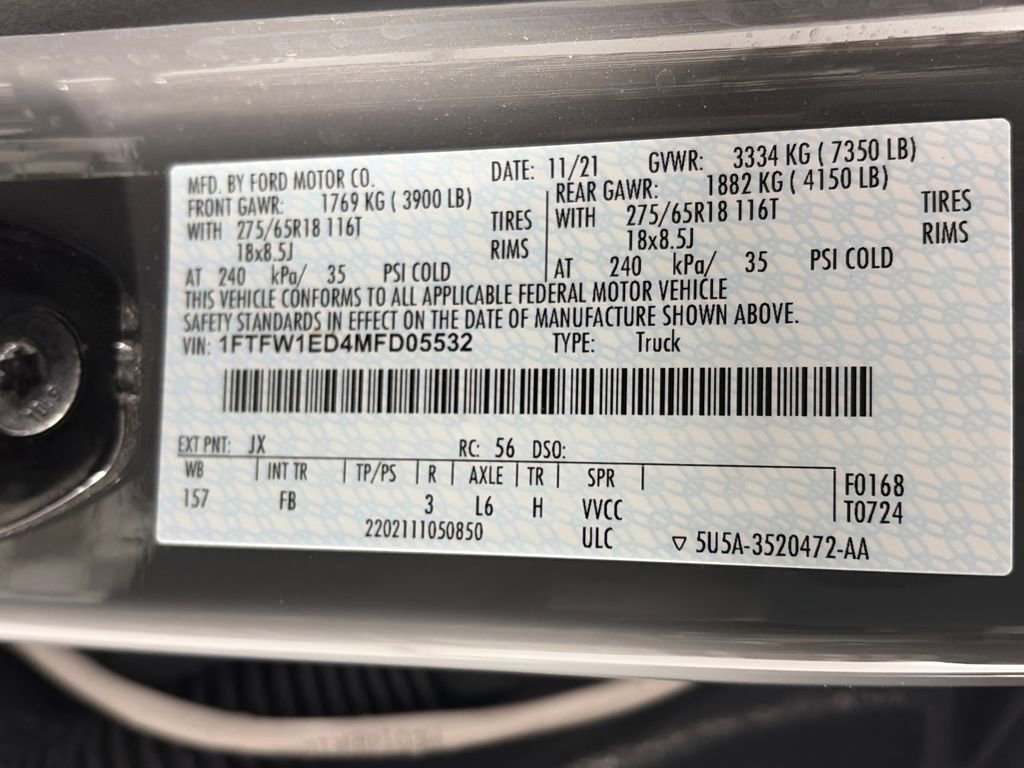 Certified 2021 Ford F150 XLT w/ Equipment Group 302A High image 9