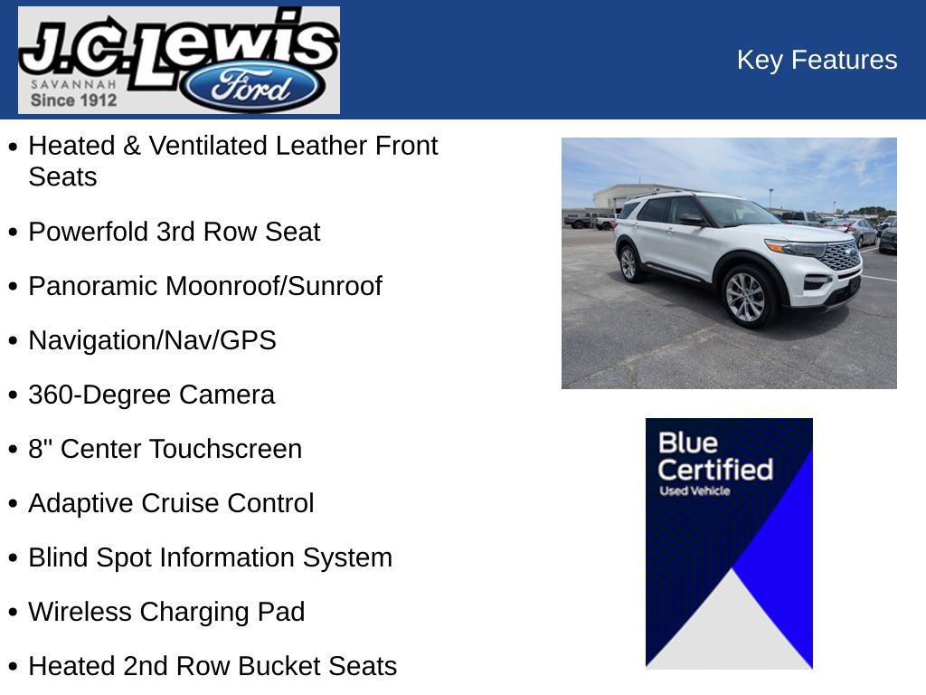 Certified 2021 Ford Explorer Platinum w/ Equipment Group 601A AWD/4WD image 35