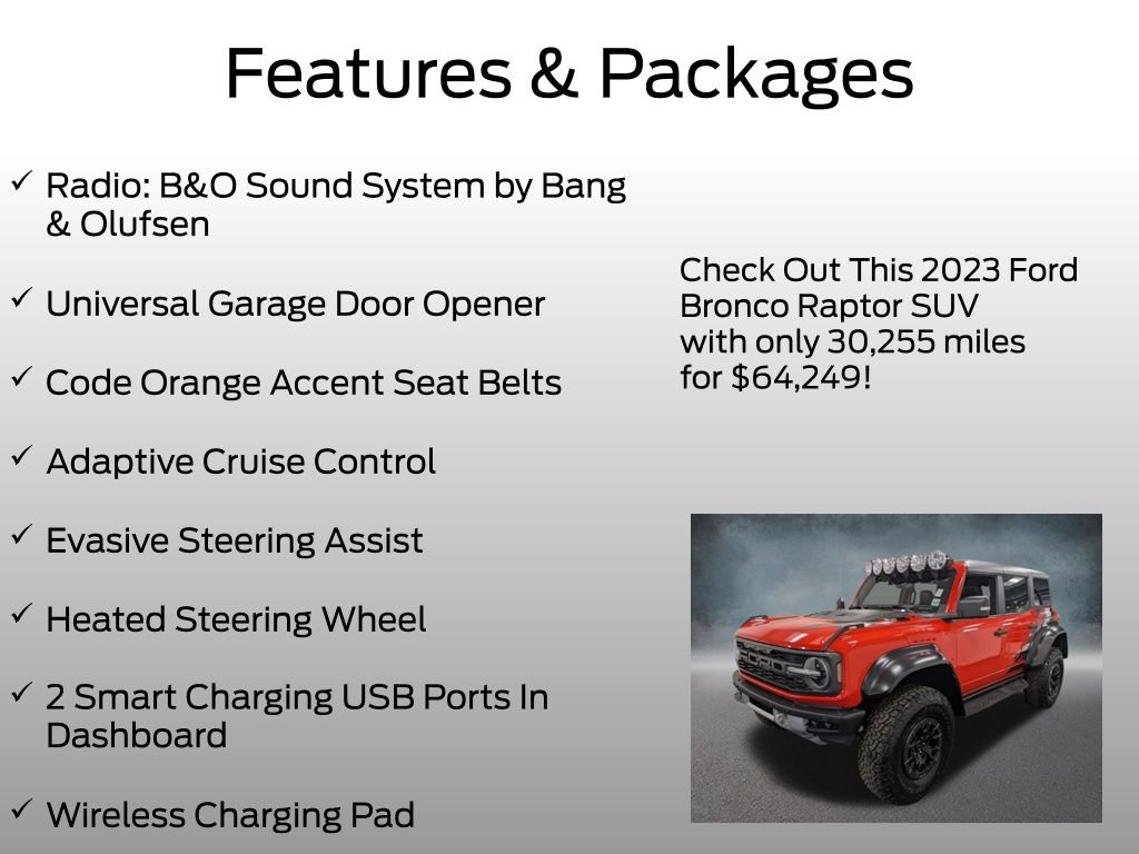 Certified 2023 Ford Bronco Raptor AWD/4WD image 8