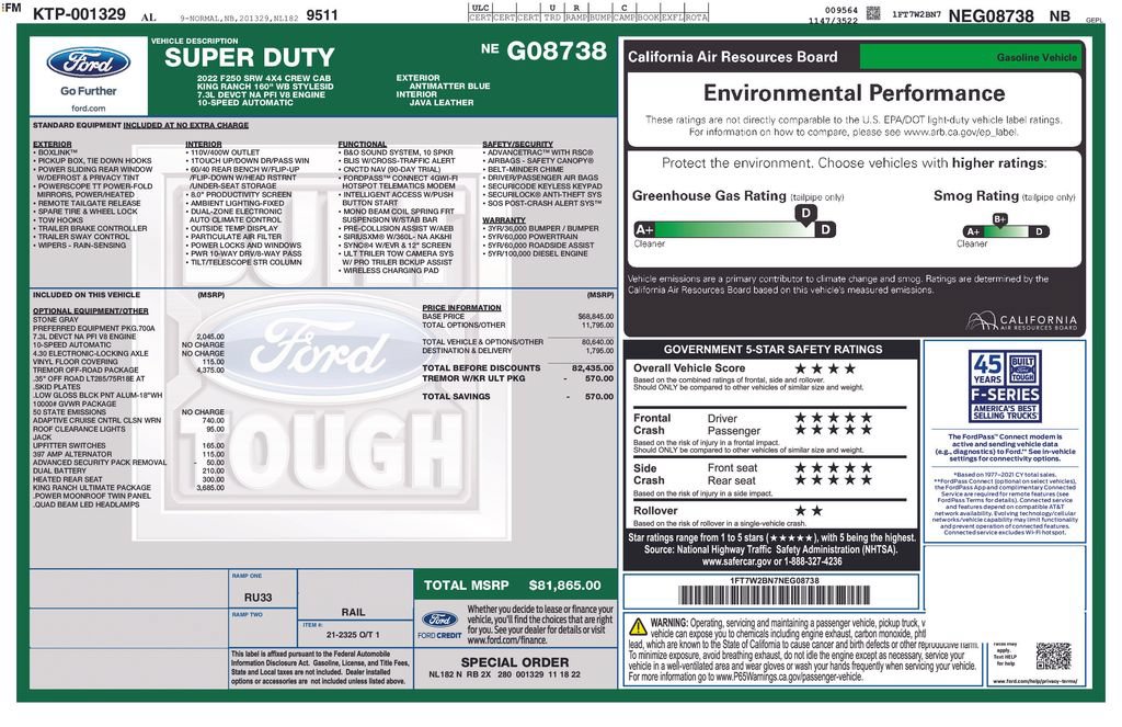 Certified 2022 Ford F250 King Ranch w/ Tremor Off-Road Package AWD/4WD image 26