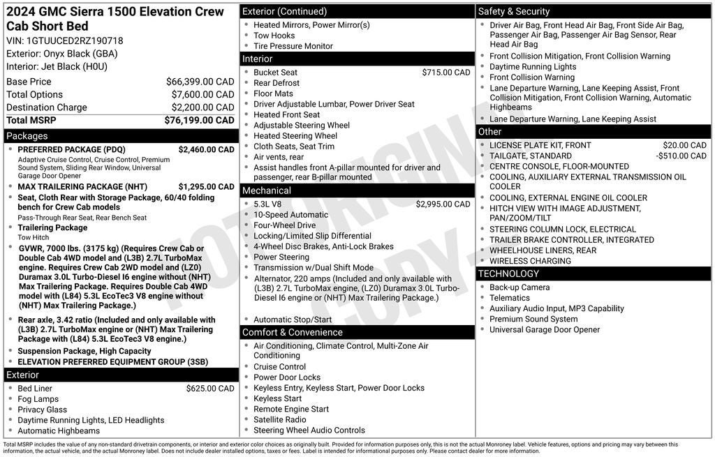 Used 2024 GMC Sierra 1500 Elevation w/ Preferred Package AWD/4WD image 37