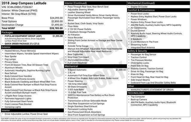 Used 2018 Jeep Compass Latitude w/ Popular Equipment Group image 4