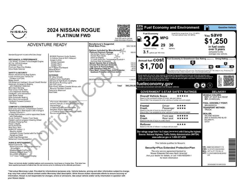 Used 2024 Nissan Rogue Platinum w/ Platinum Premium Package FWD image 8