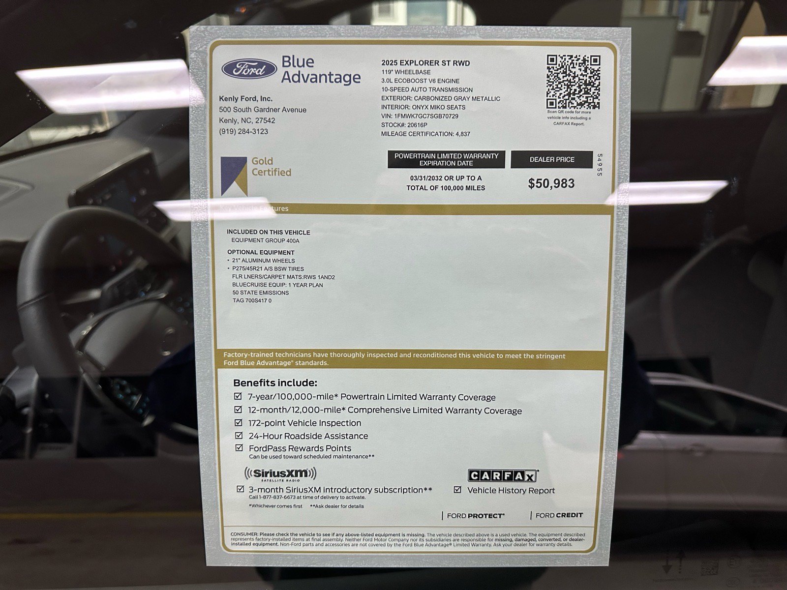 Certified 2025 Ford Explorer ST RWD image 4