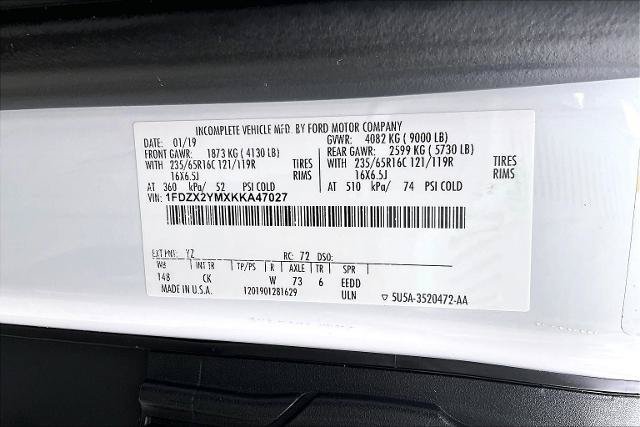 Certified 2019 Ford Transit 350 XLT RWD image 33
