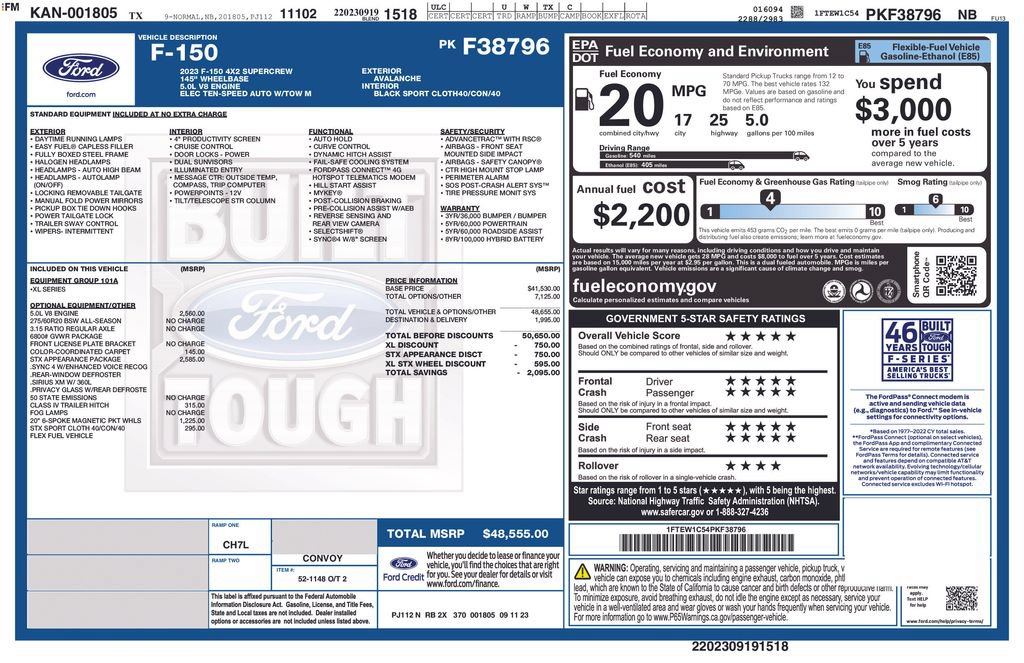 Certified 2023 Ford F150 XL w/ STX Appearance Package RWD image 5