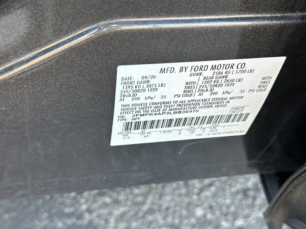 Certified 2020 Ford Edge ST w/ Equipment Group 401A AWD/4WD image 28