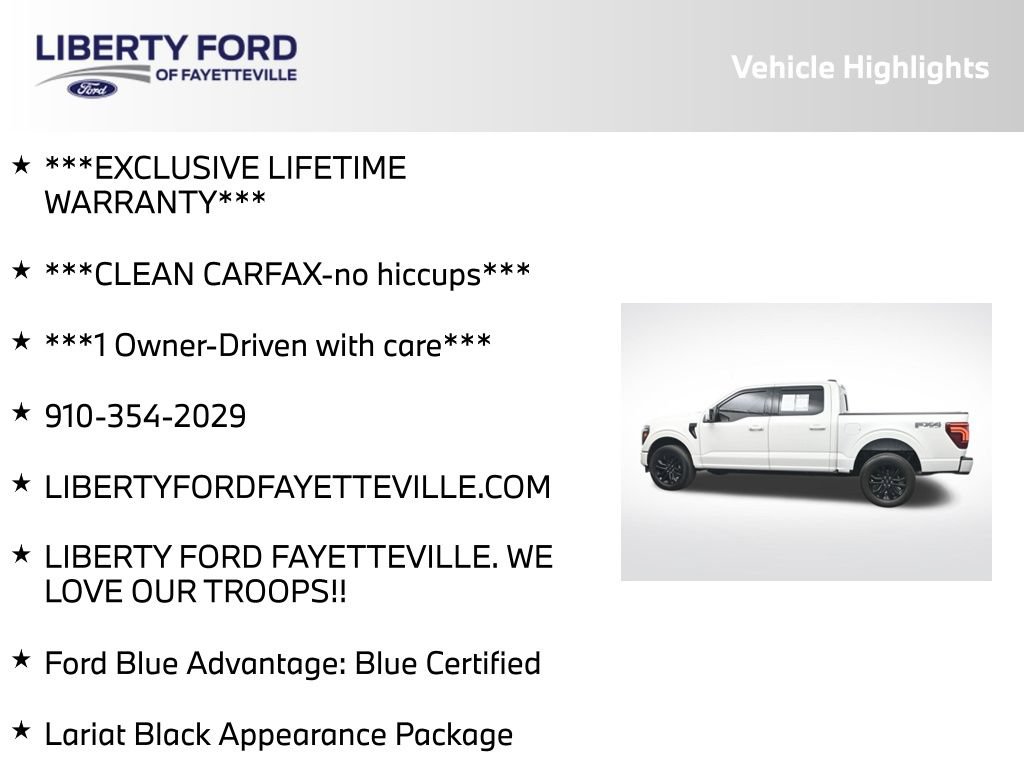 Certified 2024 Ford F150 Lariat w/ Bed Utility Package AWD/4WD image 5