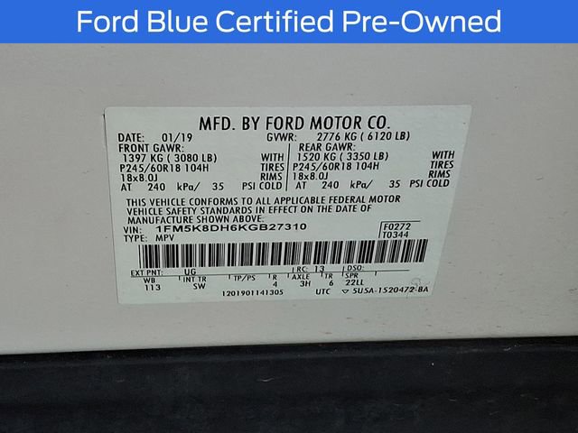 Certified 2019 Ford Explorer XLT w/ Equipment Group 202A image 33