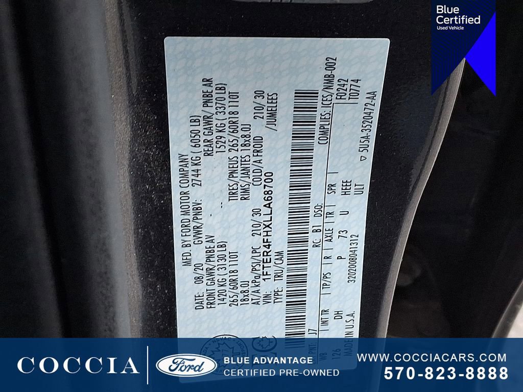 Certified 2020 Ford Ranger Lariat w/ Technology Package image 27