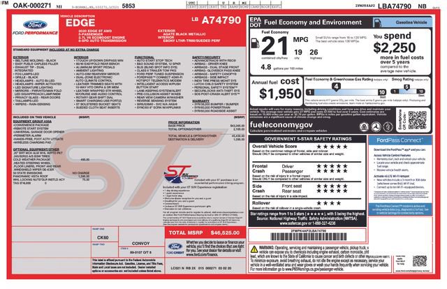 Certified 2020 Ford Edge ST w/ Cold Weather Package AWD/4WD image 4